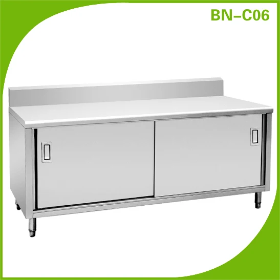 Heavy Duty Restaurant Kitchen Cabinet Stainless Steel Cupboard