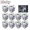 Free ship 10pcs charge fly case /lot RGBWAUV 6pcs 18watt Led battery power wireless dmx flat par wedding led up lights