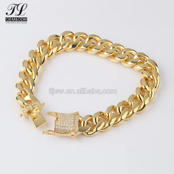 Por Cz Pure K Gold 100 Gram Cuban Link Chain Por Cz Pure K Gold 100 Gram Cuban