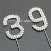 2014 Number Cake Topper Clear Rhinestone pick wedding anniversary birthday party,number 39