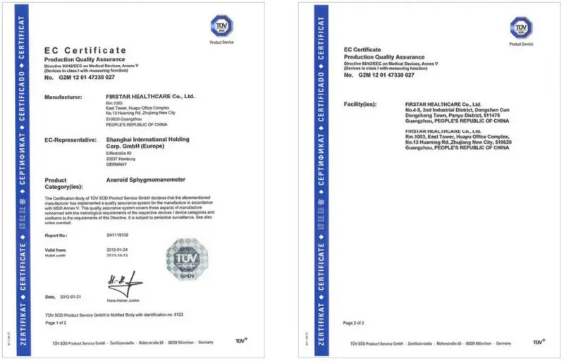 factory certificate for ce
