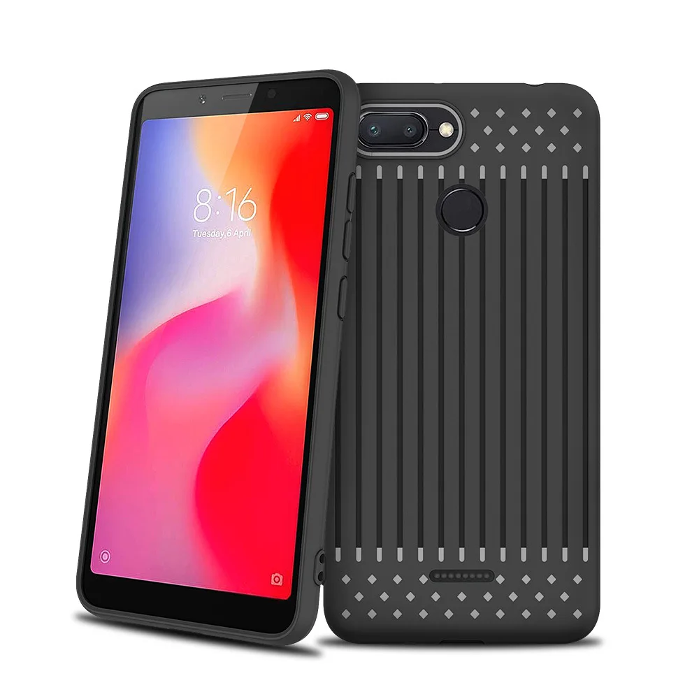 

2019 New Arrival Multi Color Shockproof TPU Patterned Case For Redmi 6, Black;blue;red;clear