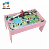 New arrival children wooden 60PCS train track table for wholesale W04C175