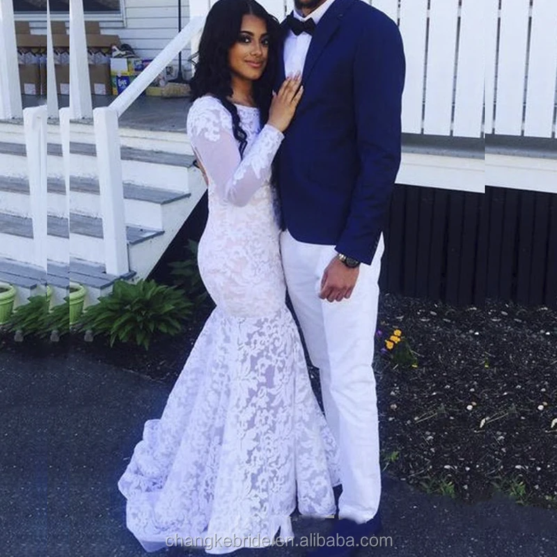 Muslim 2018 Long Sleeve Bridal Gown New Pattern High Quality Lace