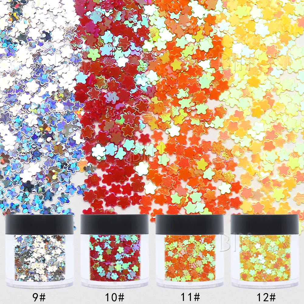 

BIN mix star/heart Nail art decoration flakes, Mix size mix colors nail art decoration