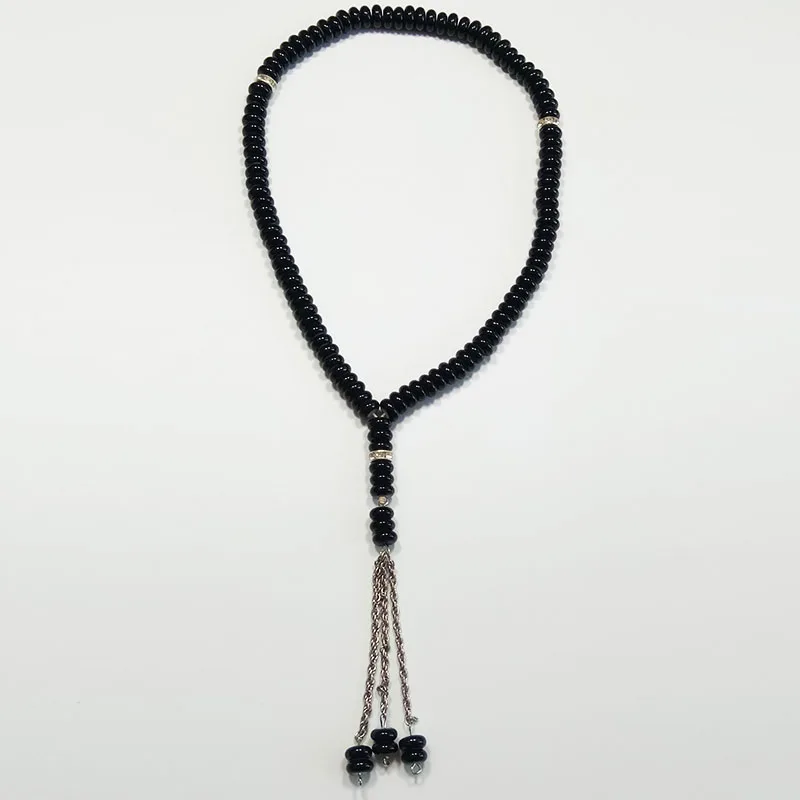 

High Quality 99 Masbaha Islamic Tesbih Boncuk Rosary Muslim Rosary Beads Wholesale YIWu Dubai Factory, Black