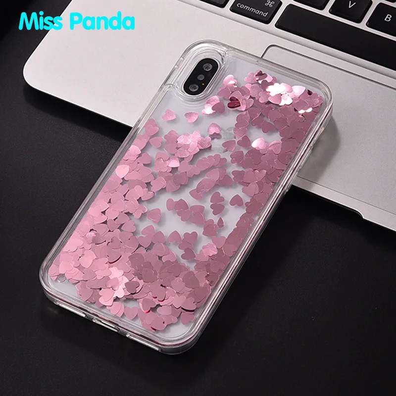 

Beautiful Liquid quicksand phone case clear transparent glitter back cover for iphone x 8 8 plus, Many colors;as shown in website