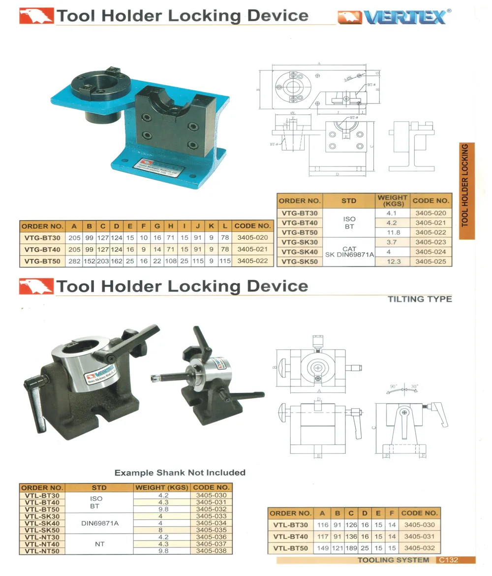 Vertex Tool Holder Locking Device Vtlbt40 Buy Tool Holder Locking