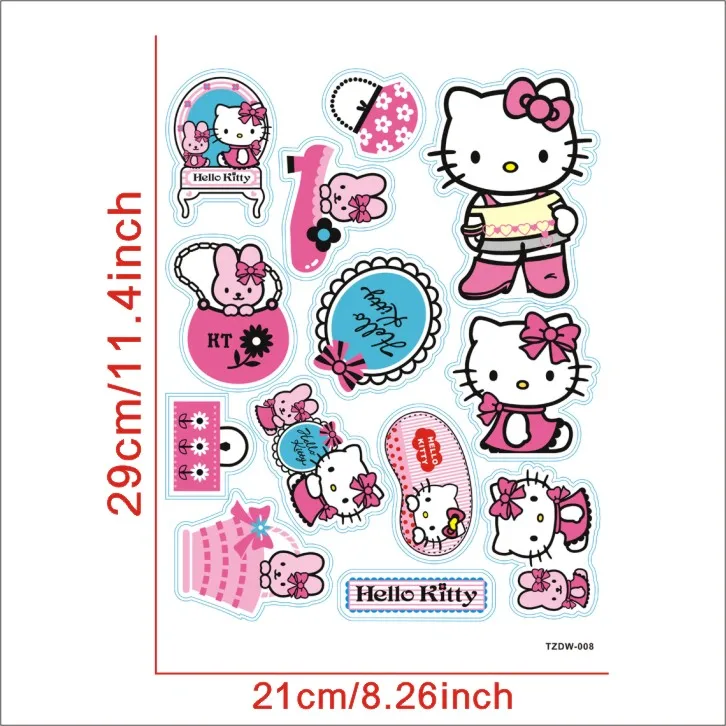 

20 pcs/bag waterproof reusable Cartoon lovely sticker for girls, Cmyk puffy sticker