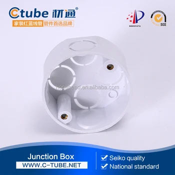 Round Way Electrical Pvc Junction Boxes Plastic Circular Junction