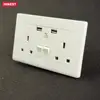 UK British Standard Electrical Dual USB wall socket switched 2 USB 110- 250V