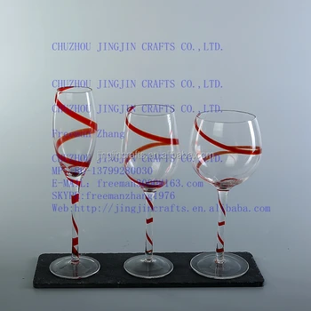 stemmed drinking glasses