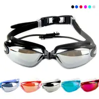 

Swimming Goggles Men Women Electroplated Lens Glasses Adult Eyewear Sportswear Accessories With Earplug