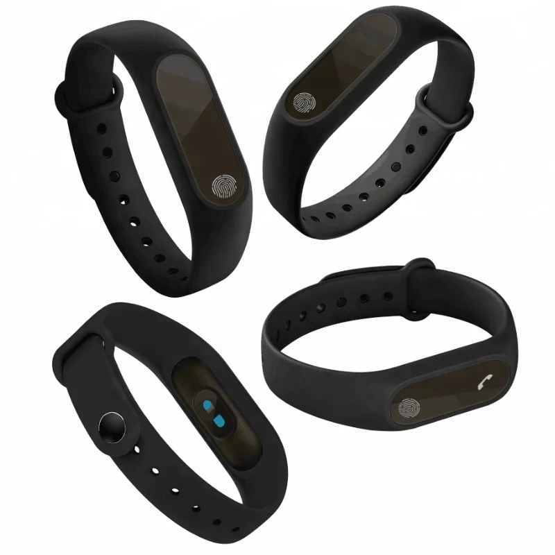 Smart Wristband Fitness Bracelet MiBand Band 2 Big Touch Screen OLED Message Heart Rate Time for Xiaomi Mi Band 2