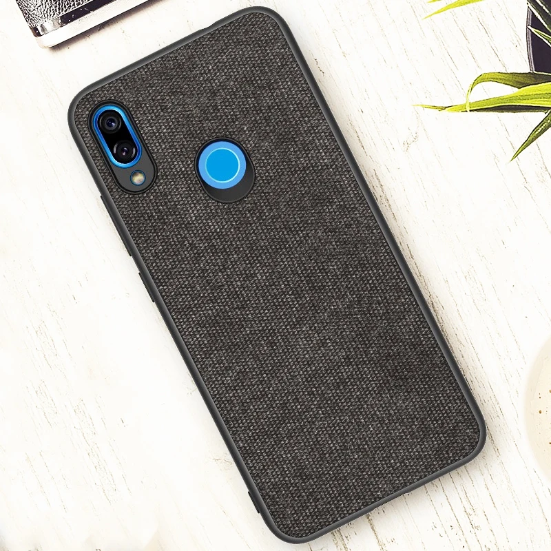 

Fabric Phone Case For Xiaomi Redmi Note 7 Pro Protective Back Cover Cases OEM