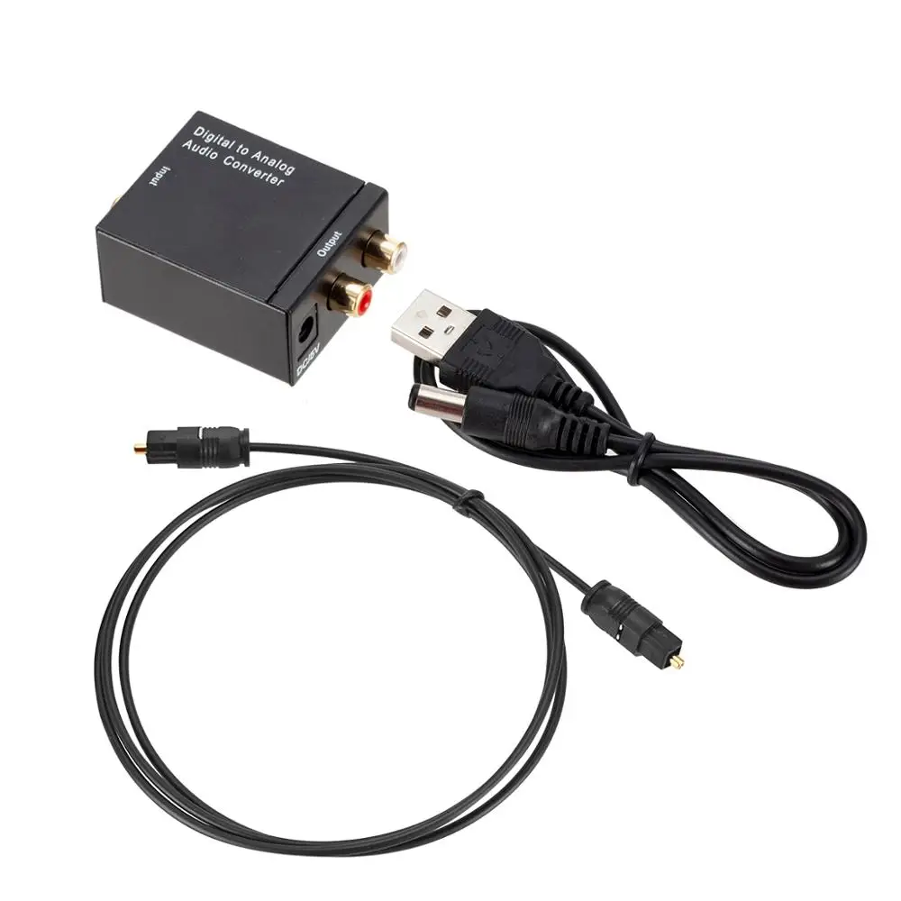 Optical Coaxial Toslink RCA L/R Digital to Analog Audio Converter