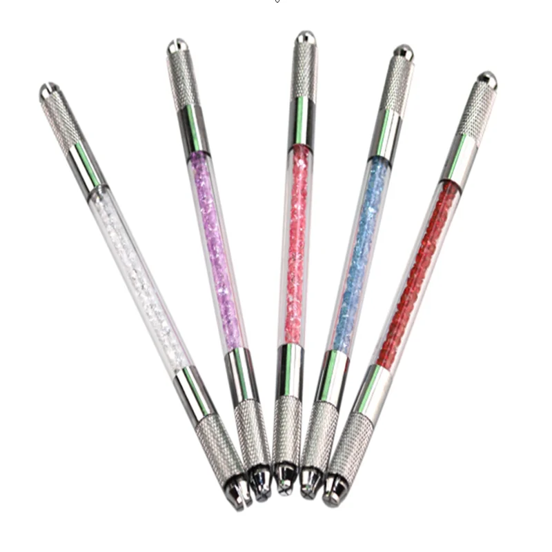 

New style microblading pen for makeup tattoo pen hot sale, Silver;purple;red;blue;pink