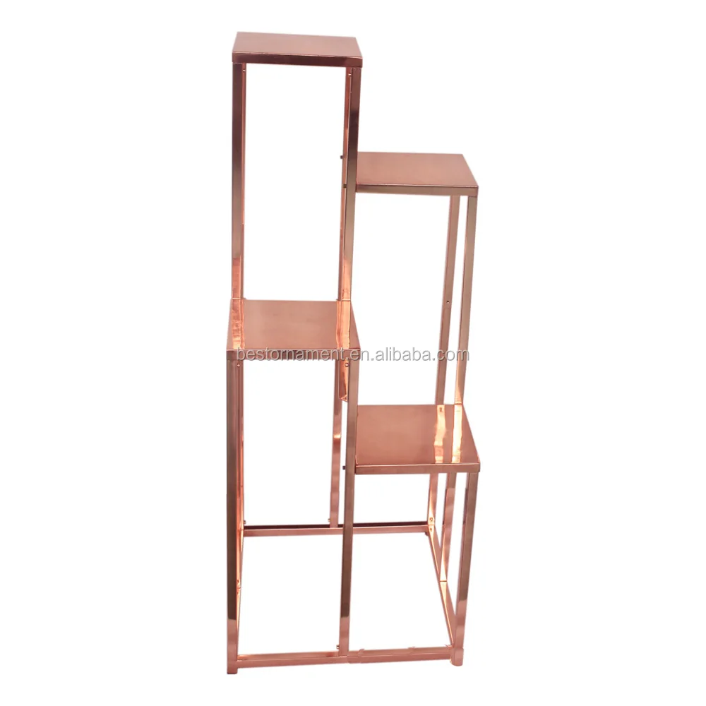 New Gold Flower Stand / Metal Flower Vase Centerpieces For Wedding