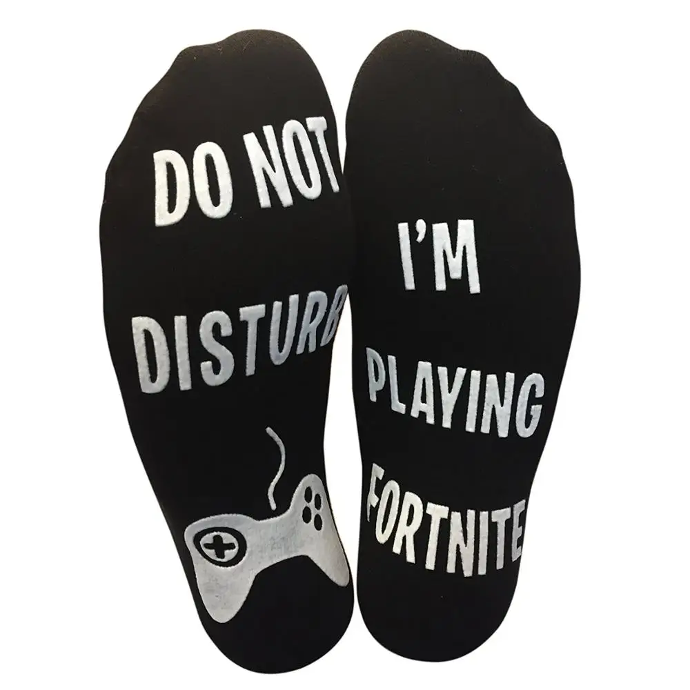 

Funny Ankle Socks Great Gamer Gift For Fortnite Game Lovers, Black & white