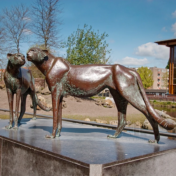 High Quality Outdoor Life Size Brass Cheetah Statue Buy Brass Cheetah