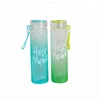 Christmas gift 480ml HELLO MASTER Frosted color high silicon glass water bottle