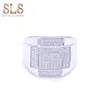 18ct Gold Filled Men Rings 925 Sterling Silver Fake Diamond Gold Modern Ring For Mela 18k 14k Jewellery