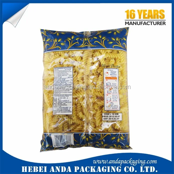 Fresh Pasta Packaging/spaghetti Plastic Wrapping Film Roll/plastic Bag