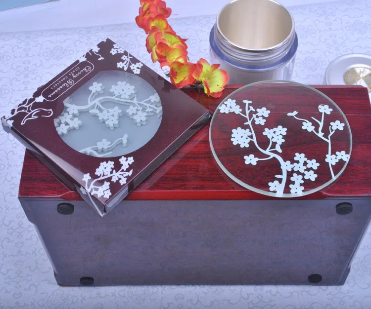 Cheap Round Glass Table Mats Coasters Heat Resistant Buy Glass Table