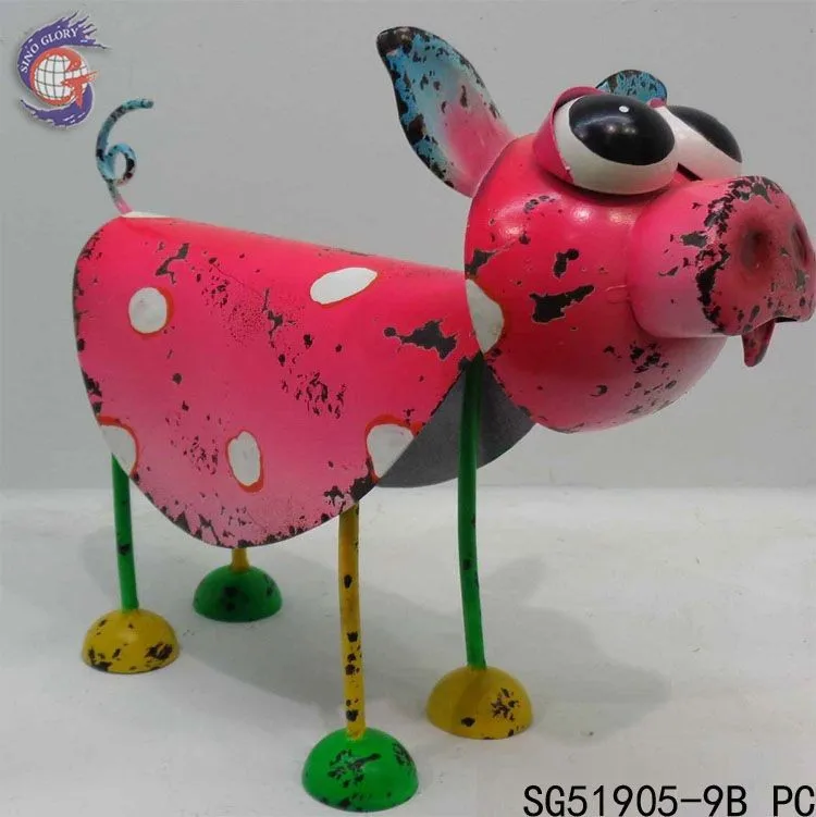 China Custom Made Metal Garden Pink Pig Outdoor Ornaments Decor - Buy