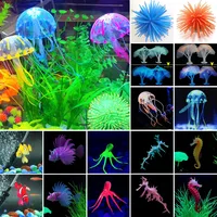 

Fluorescent aquarium artificial jellyfish ornament fish tank decoration colorful