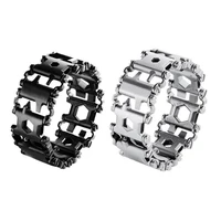 

Multi Tool Bracelet for Men, 29 in 1 Stainless Steel Multifunction Bracelet Travel Friendly Wearable Multitool Tread Bracelet