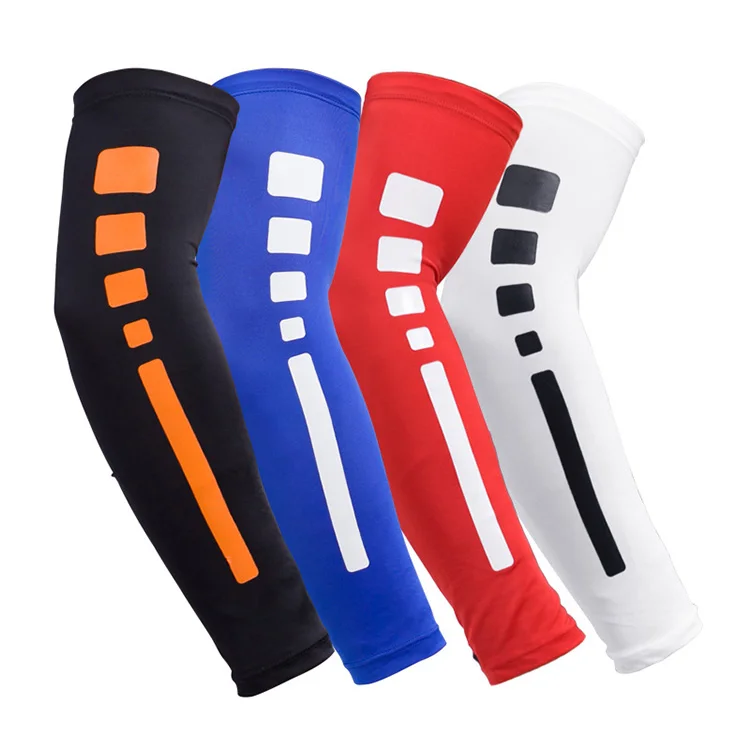 

Factory Direct Sale Anti-Bacterial Athletic Tennis Sport Elastic Breathe Arm Compression Sleeve, Black;white;blue;red