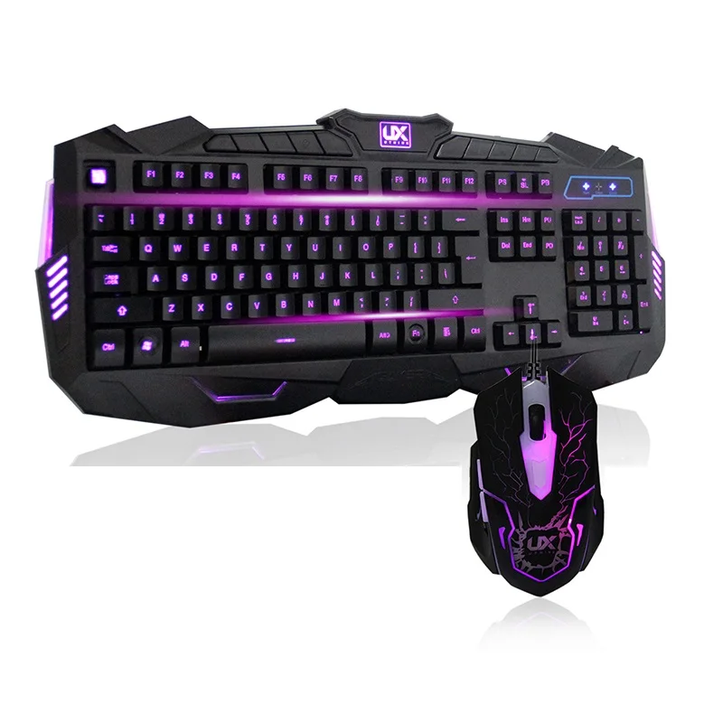 Professional Gaming USB Backlight keyboard and mouse for computer