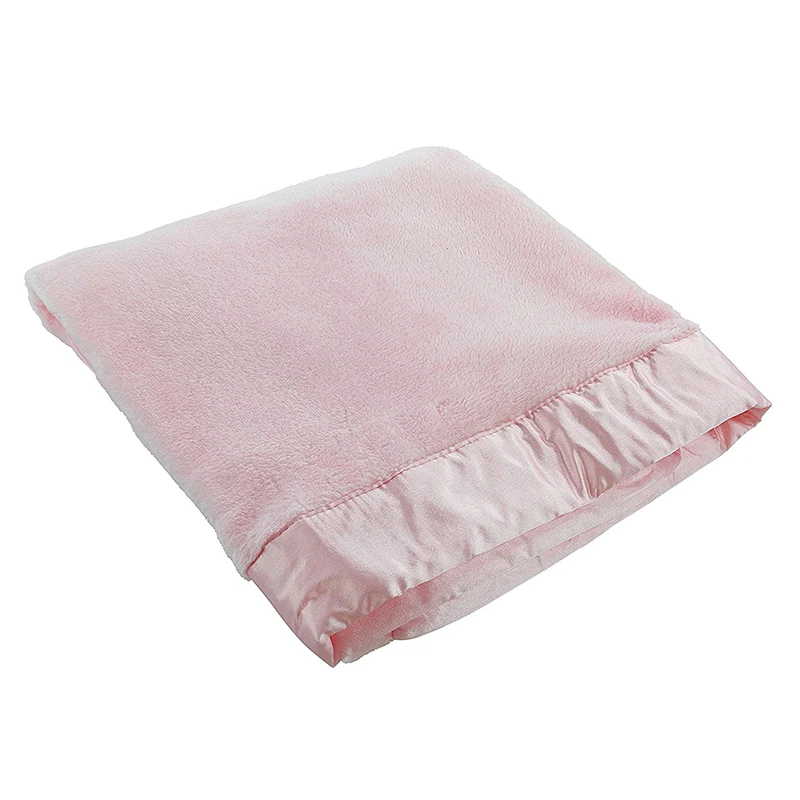 Large Baby Blanket Pink Blue Soft Fleece Plush Mink With Satin Trim Perfect Baby Gift For Baby Girl 30 By 30 Inches Buy Plush Mink Blanket Satin Trim Blanket Fleece Blanket Product On Alibaba Com