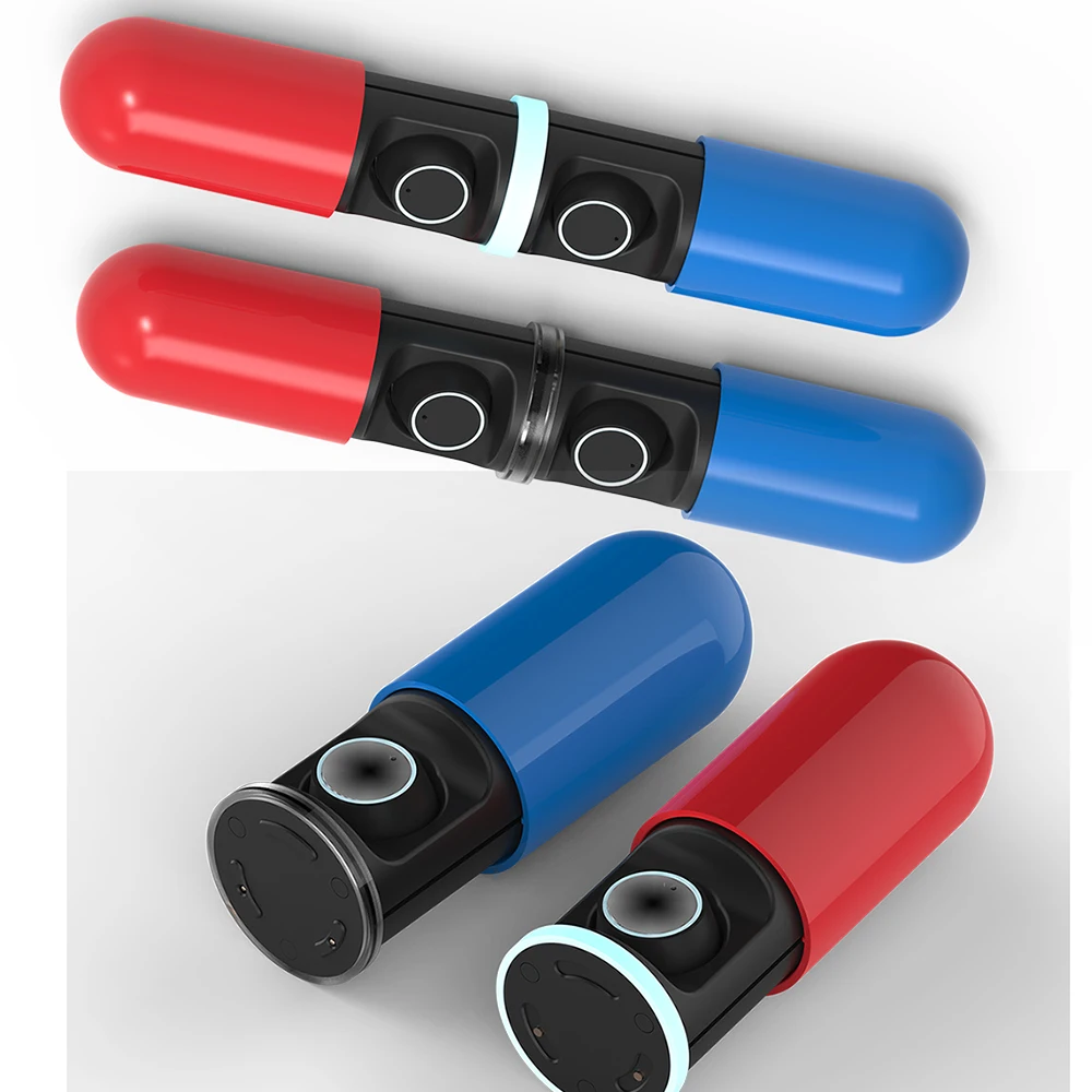 Touch Control Led True Wireless Bluetooth V5.0 invisible Pill Capsule Portable Earphone&Headphone - ANKUX.COM