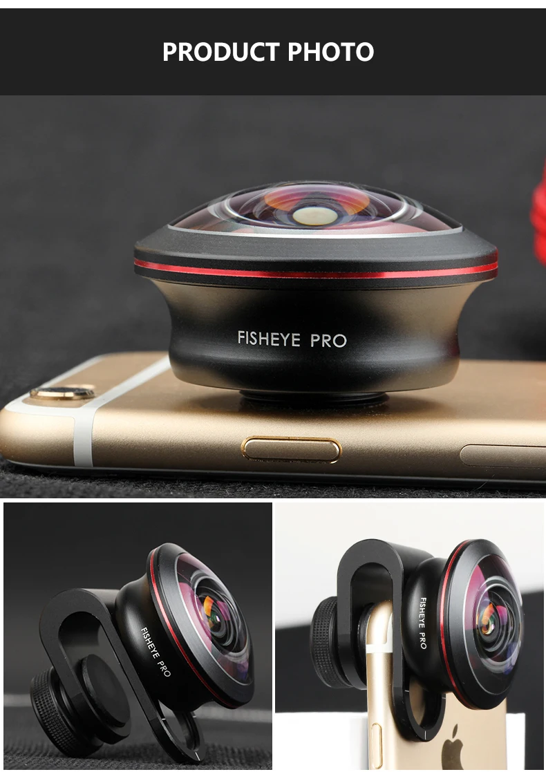 IBOOLO 2018 New designed mobile phone camera full screen professional HD 4K 238 degree 8MM PRO super fisheye lens
