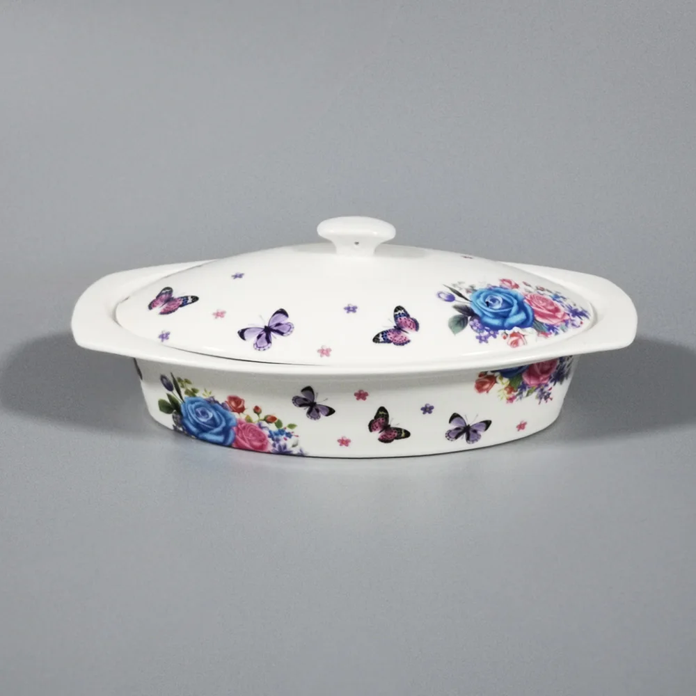 Wholesale Baking Tray Bakeware Promotion White Ceramic Baking Pan With