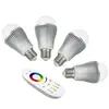 Warm/cool White milight 9w AC86-265V 2.4G Newly Listed4 RGBW LED Bulb E27/E26/B22+WiFi controller Phone Adapter For iOS