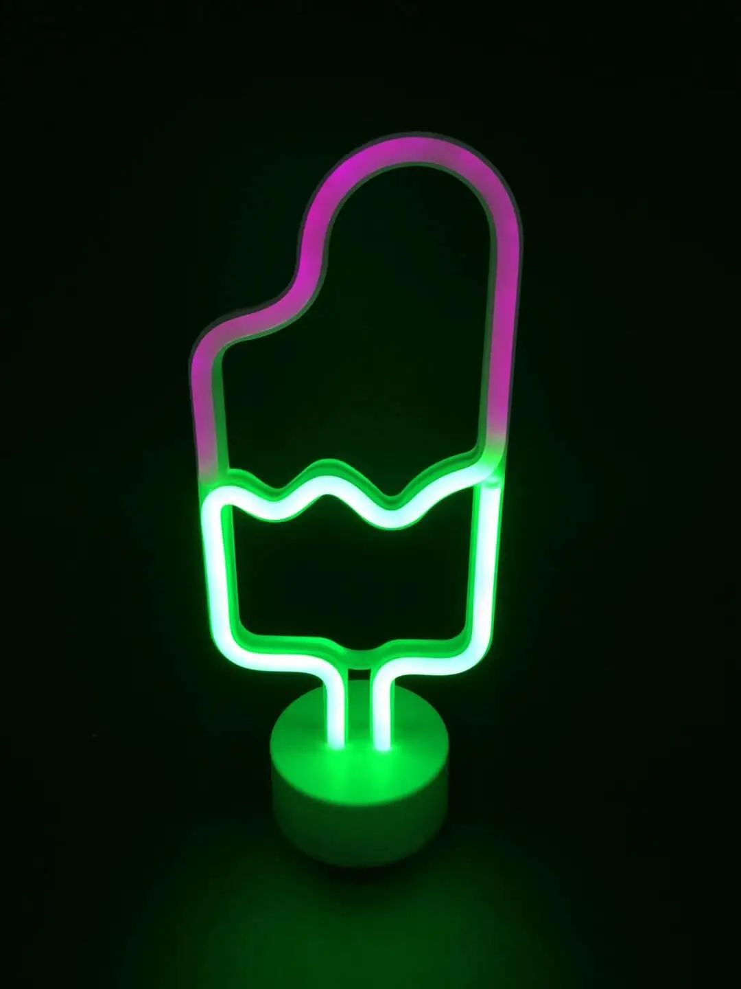 
led battery operated light room neon lighting home deco desktop lamp table ice cream night lamps for Christmas party decoration 