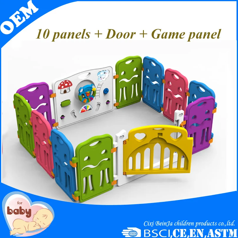 
Baby colorful folding plastic playpen baby playpen toy bar safety fence 