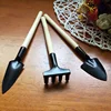 3 Pieces planting garden rake shovel flower Mini Garden Hand Tools kits