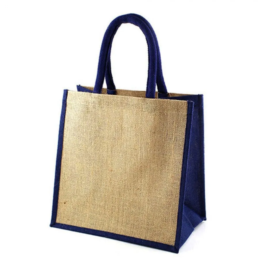 

Wholesale cheap printed natural jute shopping bag,tote jute bag