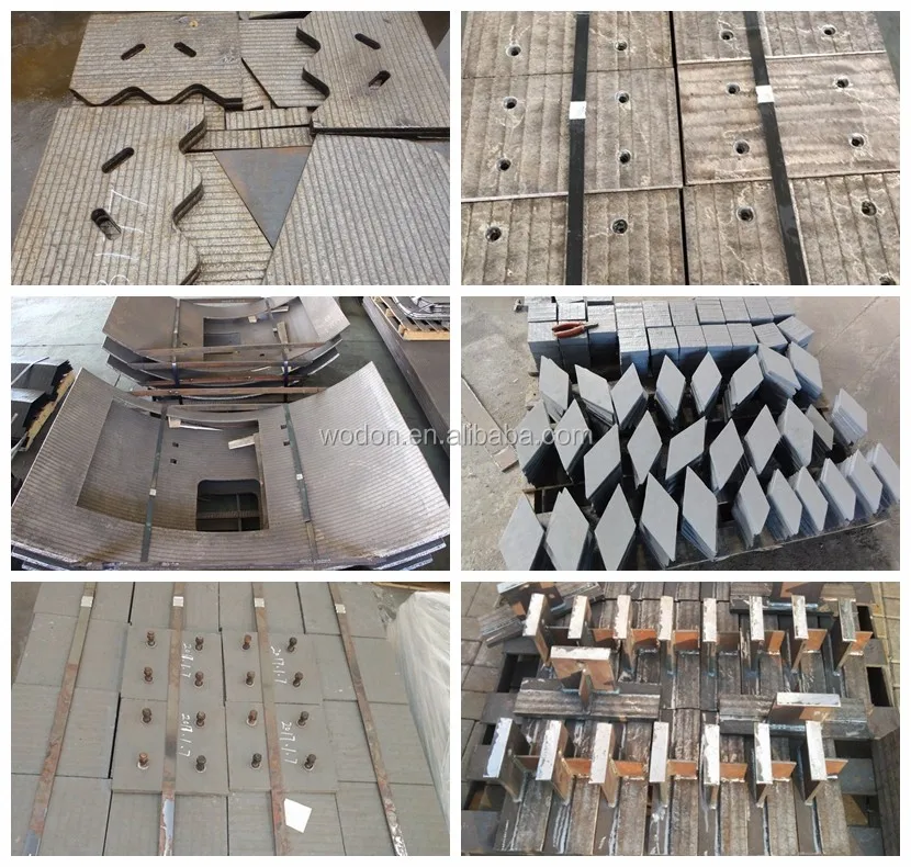 WODON manufactured bimetallic wear plate with abrasion impact and heat resistance