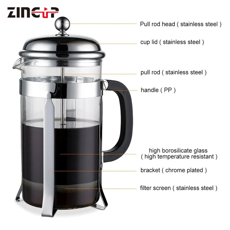 French Press Coffee & Tea Maker Best Coffee Press Pot With 304