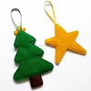 Hot new products alibaba china fabric bulk handmade felt diy custom cheap tree and star hanging crafts christmas decorations