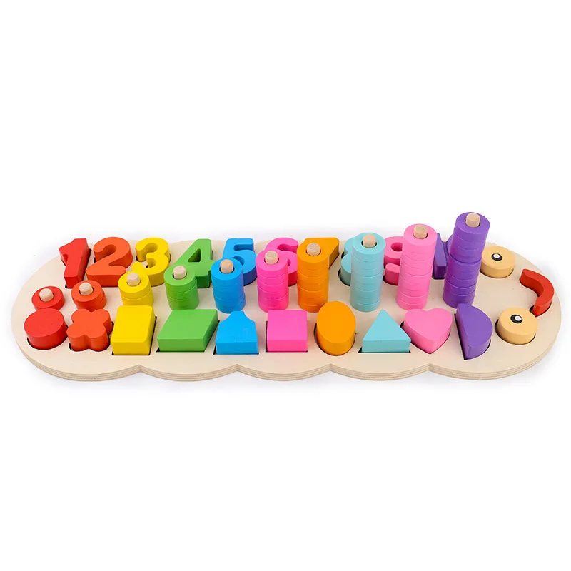 Kids Wooden Montessori Materials Learning Count Numbers Education Teaching Toys 