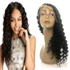 Professional Pure Hand Made Hair Wig Raw Indian Deep Wave Human Hair Lace Front Wig