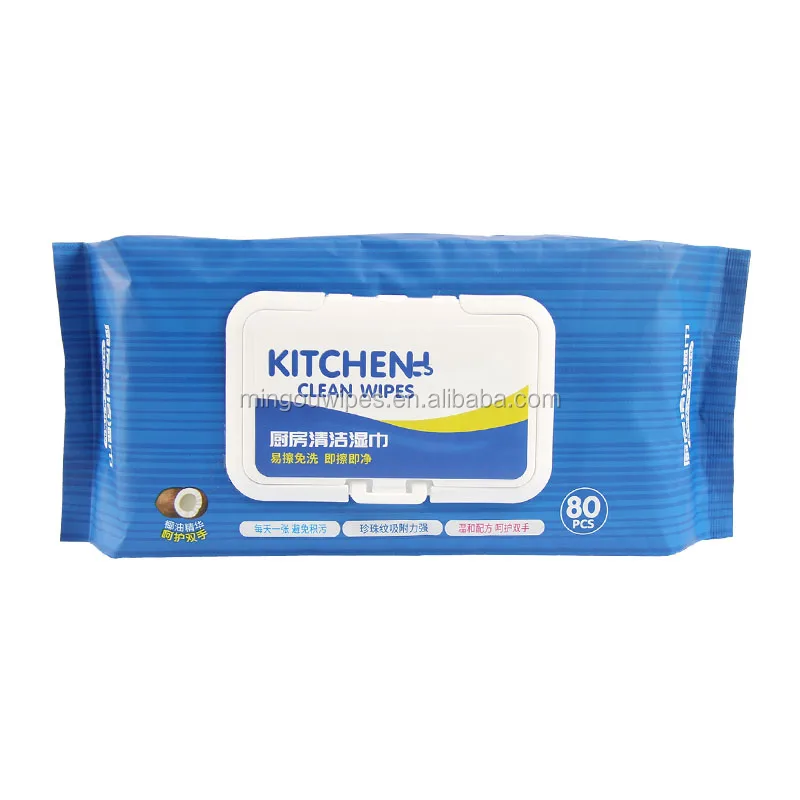 
Household bathroom and kitchen cleaning wet wipes 