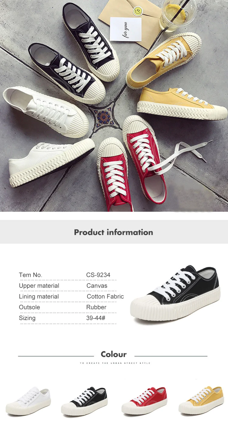 Oem Factory Black And White Wholesale Sports Cheap Women Canvas Shoes