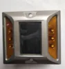 Yellow solar led cat eye road stud